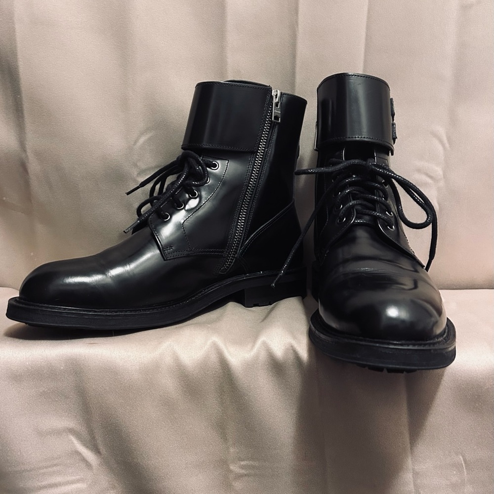 Women’s All Saints Brigade Black Military Combat Boots EUSz. 40